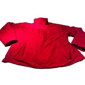 LL Bean 3 In 1 Sweater Coat Mens Removable Fleece Jacket Raincoat Hoodie Zip